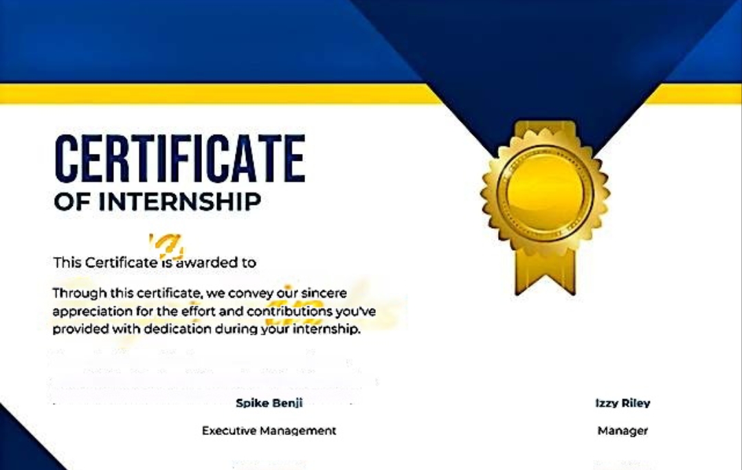 Internship Certificate